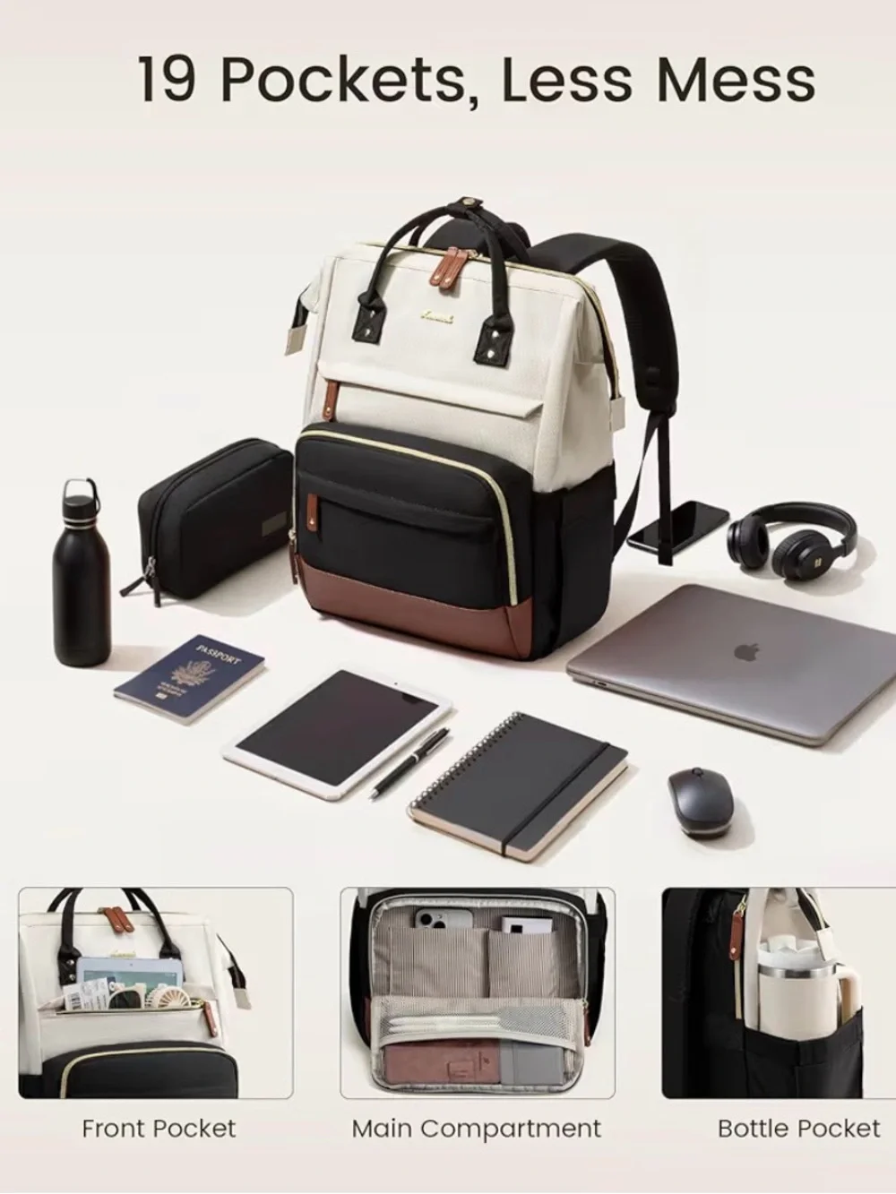 NWT LOVEVOOK Waterproof Laptop up to 17” Backpack Work Business School